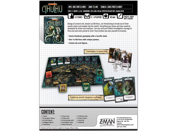 Pandemic Reign of Cthulhu Brætspil 